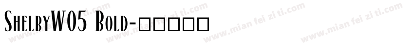 ShelbyW05 Bold字体转换